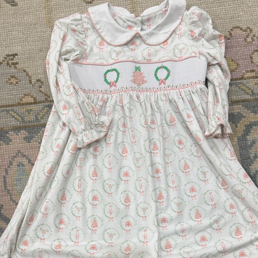 Charming White and Pink Kids Dress